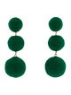 Rebecca de Ravenel Silk Cord Classic Less Bon Bon 3 Tier Drop Earrings