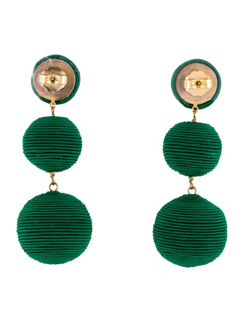 Rebecca de Ravenel Silk Cord Classic Less Bon Bon 3 Tier Drop Earrings