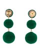 Rebecca de Ravenel Silk Cord Classic Less Bon Bon 3 Tier Drop Earrings