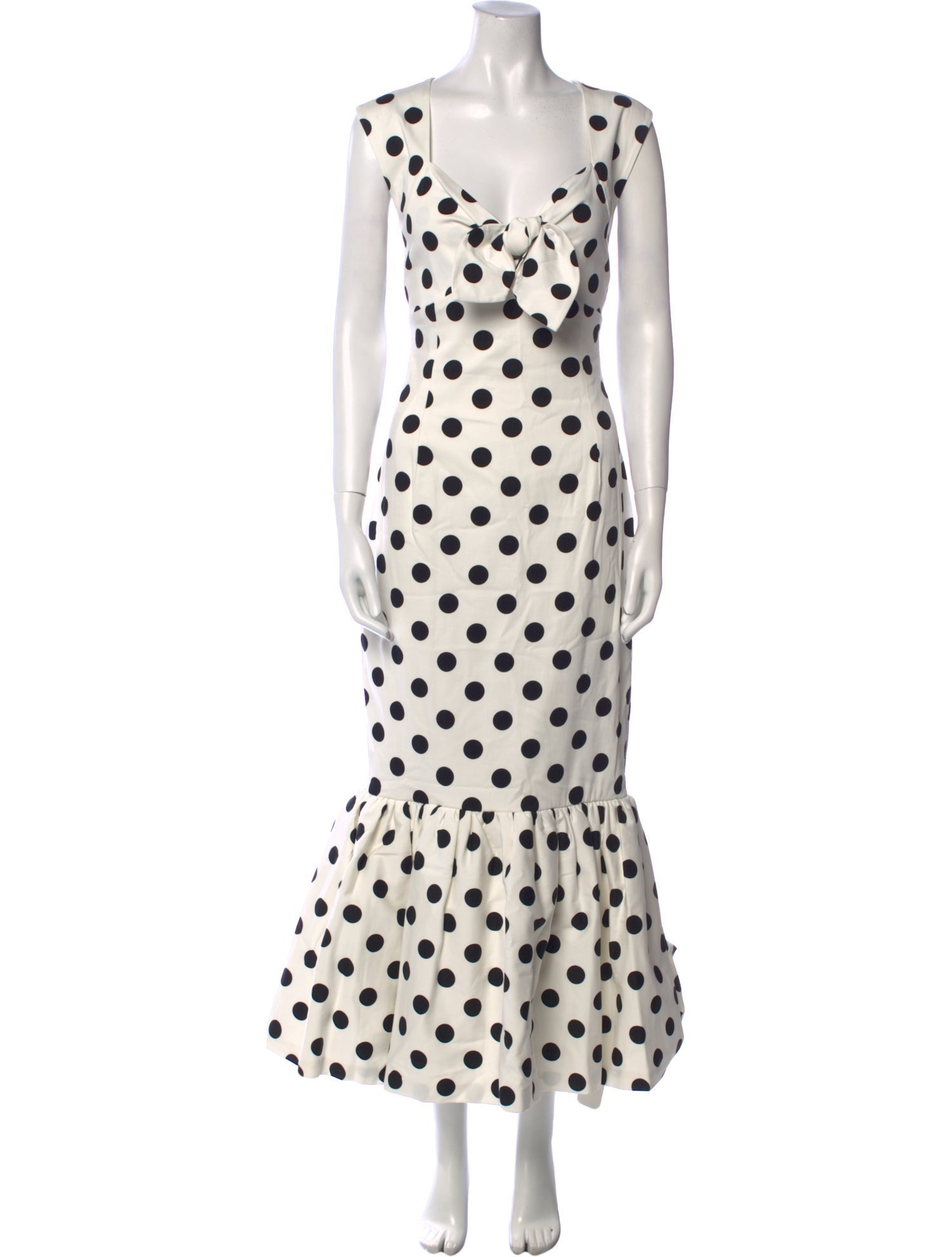 Rebecca de Ravenel Polka Dot Print Long Dress