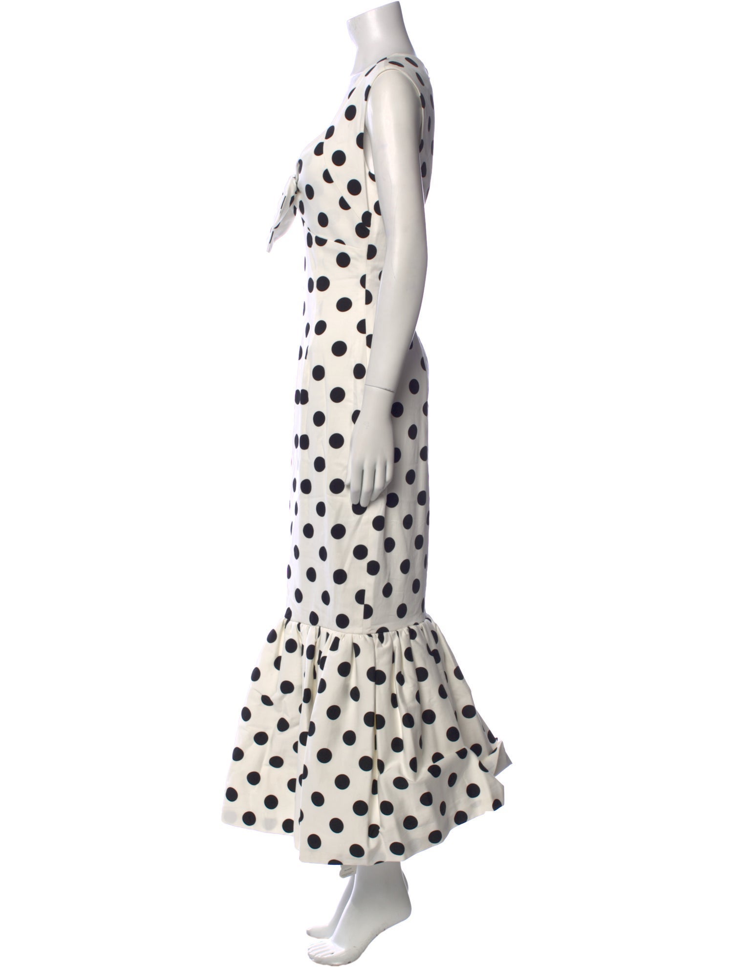 Rebecca de Ravenel Polka Dot Print Long Dress