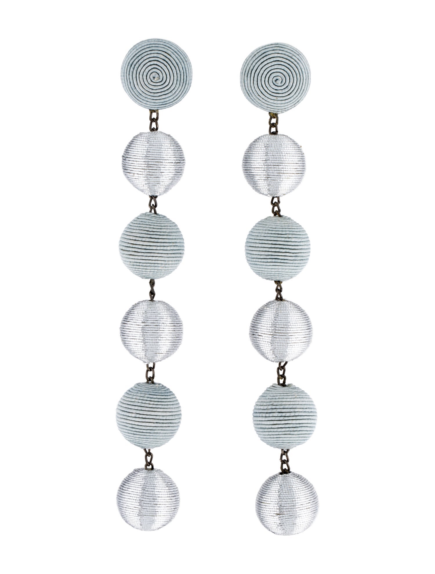 Rebecca de Ravenel Silk Cord Classic 5 Ball Earrings