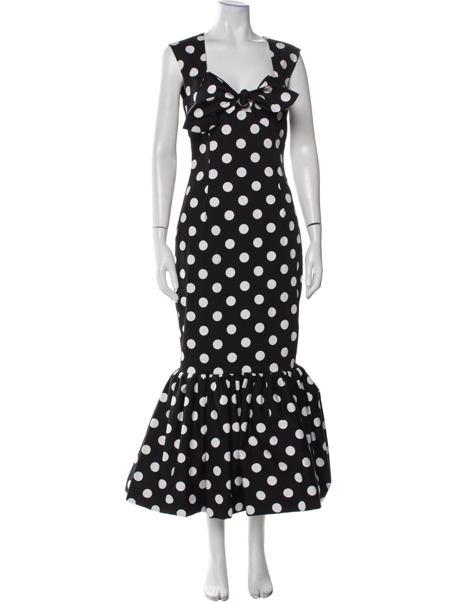 Rebecca de Ravenel Polka Dot Print Long Dress