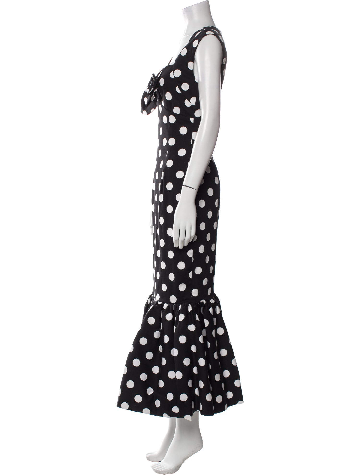 Rebecca de Ravenel Polka Dot Print Long Dress