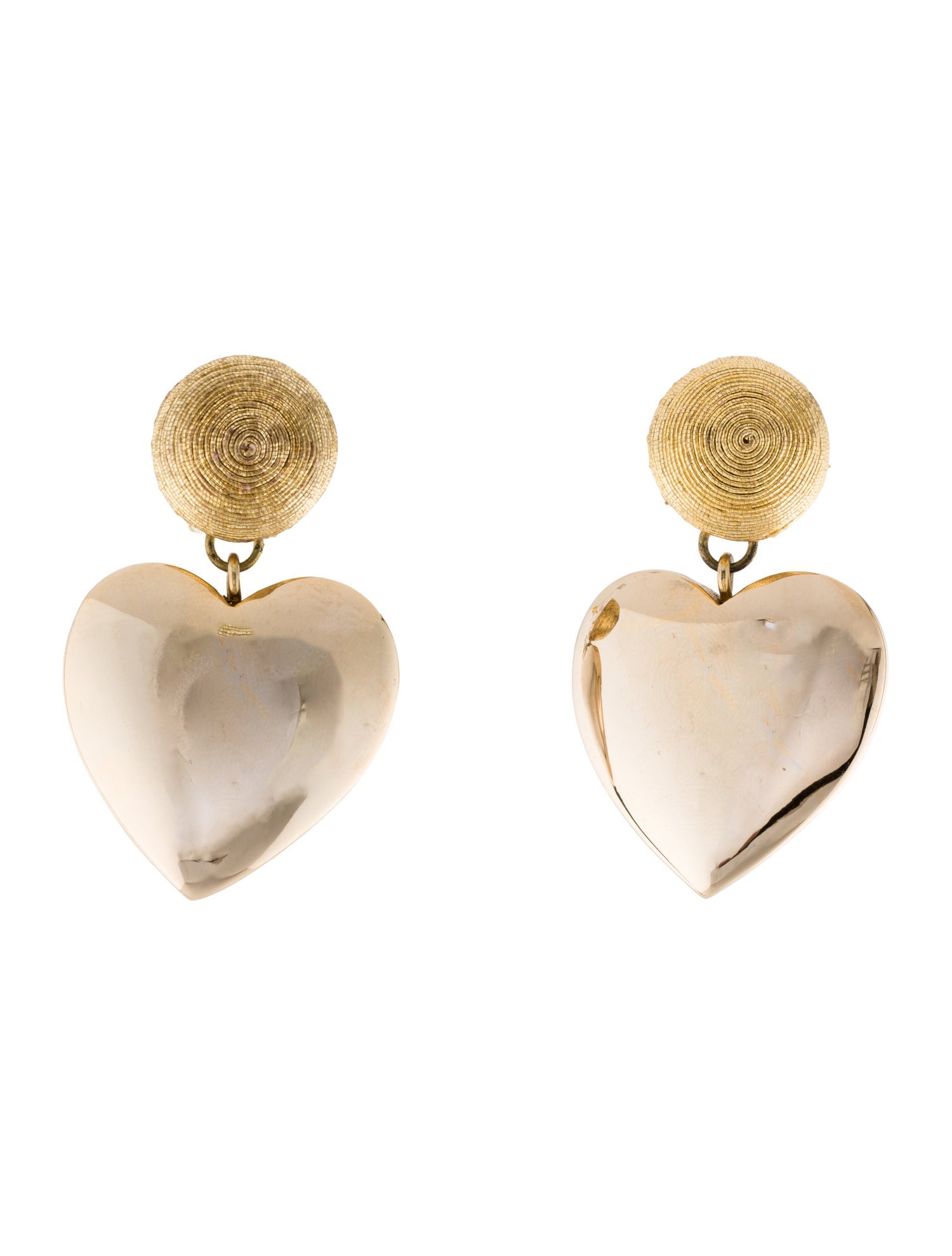 Rebecca de Ravenel Cord Heart Drop Earrings
