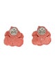 Rebecca de Ravenel Bead & Cord Flower Stud Earrings