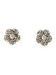 Rebecca de Ravenel Crystal & Silk Cord Flower Clip-On Earrings
