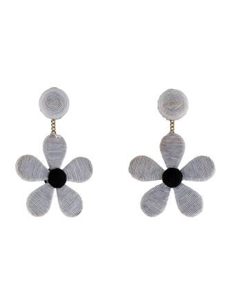 Rebecca de Ravenel Thread Flower Drop Earrings