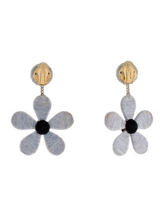 Rebecca de Ravenel Thread Flower Drop Earrings