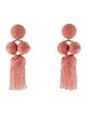 Rebecca de Ravenel Glass Bead & Cord Cha Cha Short Tassel Earrings