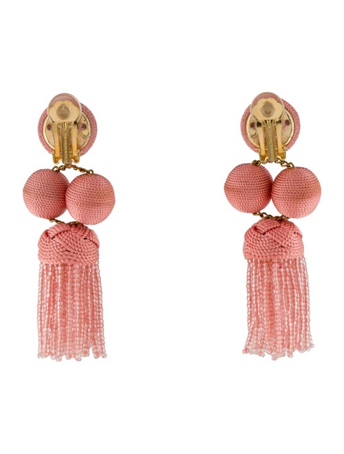 Rebecca de Ravenel Glass Bead & Cord Cha Cha Short Tassel Earrings