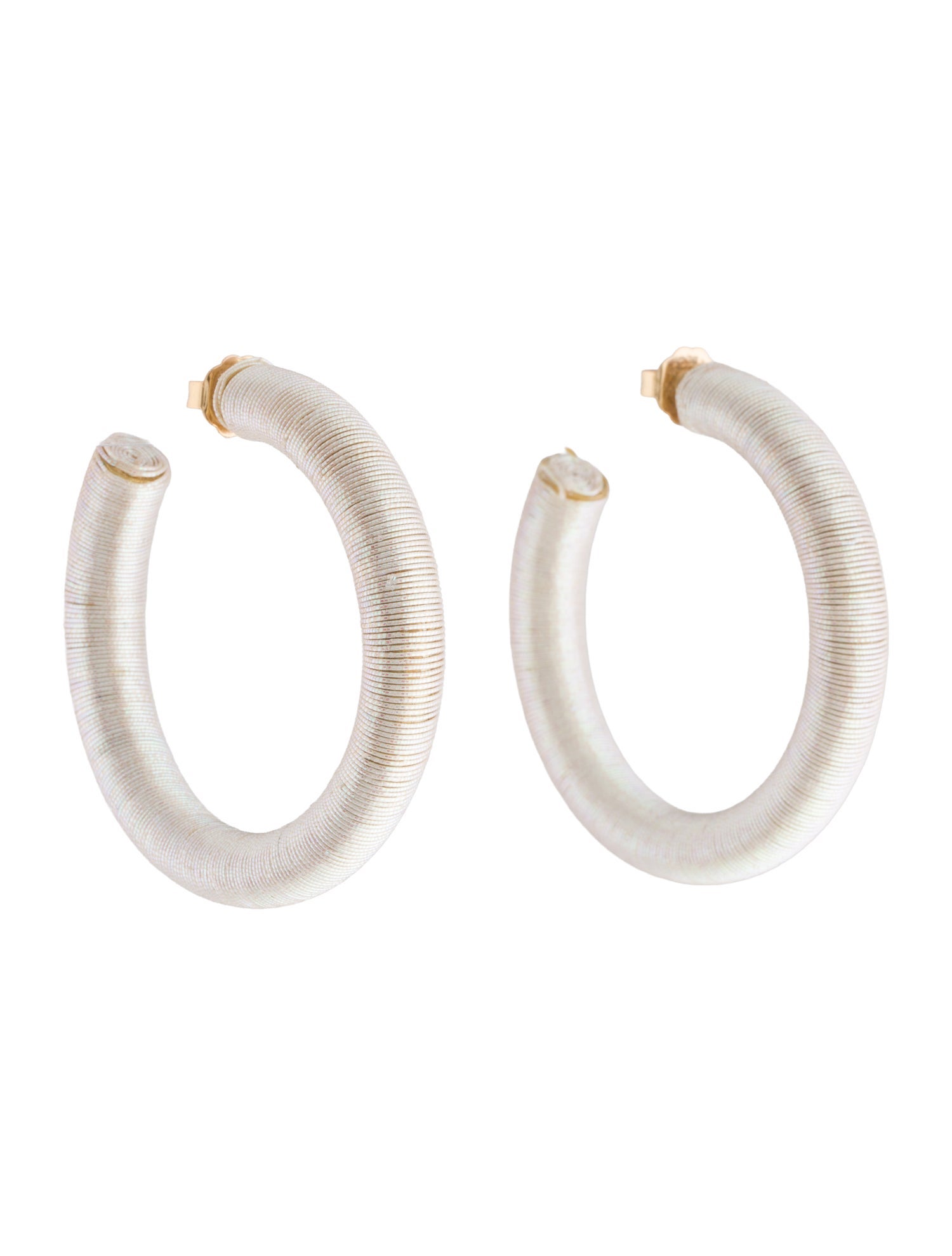 Rebecca de Ravenel Cord Wrapped Large Hoop Earrings