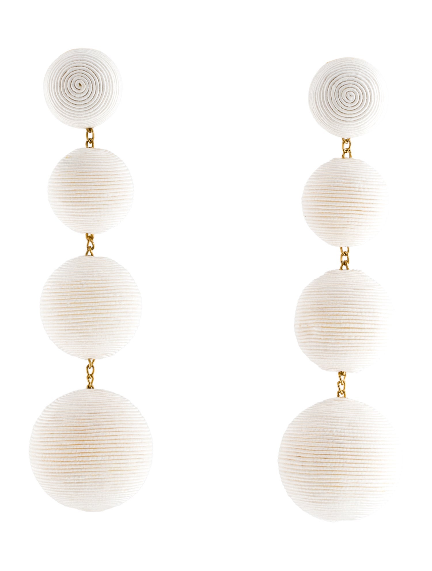 Rebecca de Ravenel Silk Cord Classic 4 Drop Clip-On Earrings