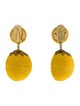Rebecca de Ravenel Cord & Crystal Fruit Clip-On Drop Earrings