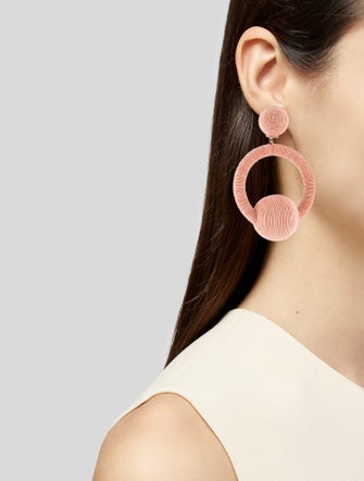 Rebecca de Ravenel Cord La La Hoop Clip-On Earrings