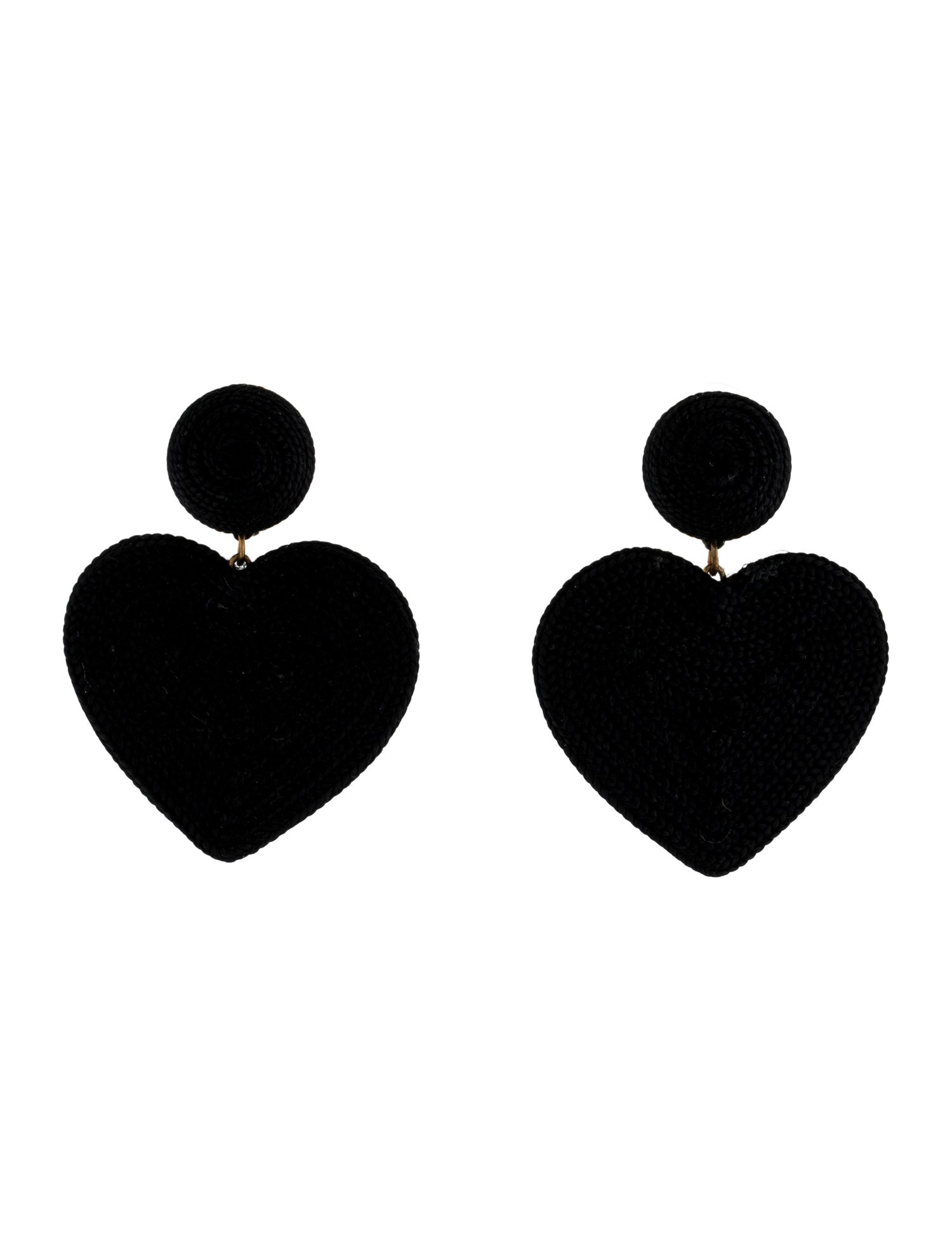 Rebecca de Ravenel Cord "Cora" Heart Clip-on Earrings