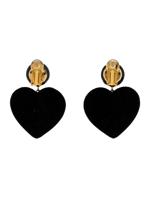 Rebecca de Ravenel Cord "Cora" Heart Clip-on Earrings