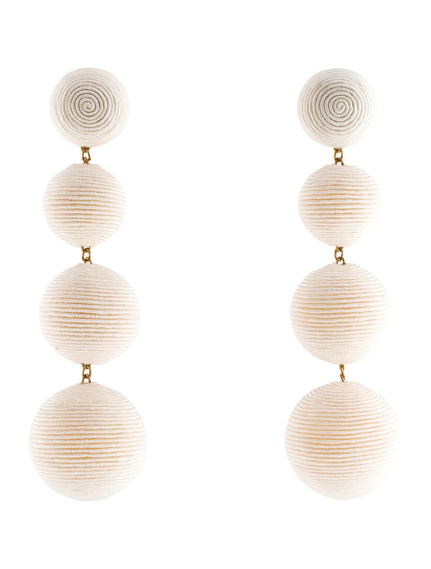 Rebecca de Ravenel Silk-Cord Classic 4 Drop Clip-On Earrings