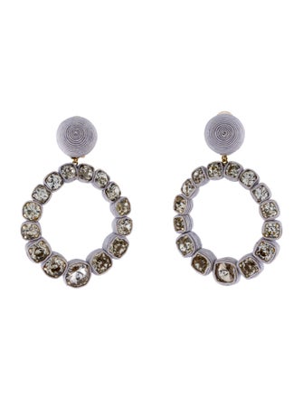 Rebecca de Ravenel Crystal & Cord Hoop Earrings