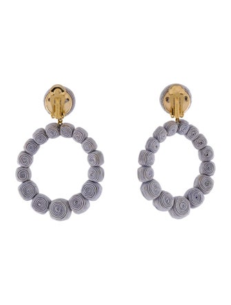 Rebecca de Ravenel Crystal & Cord Hoop Earrings