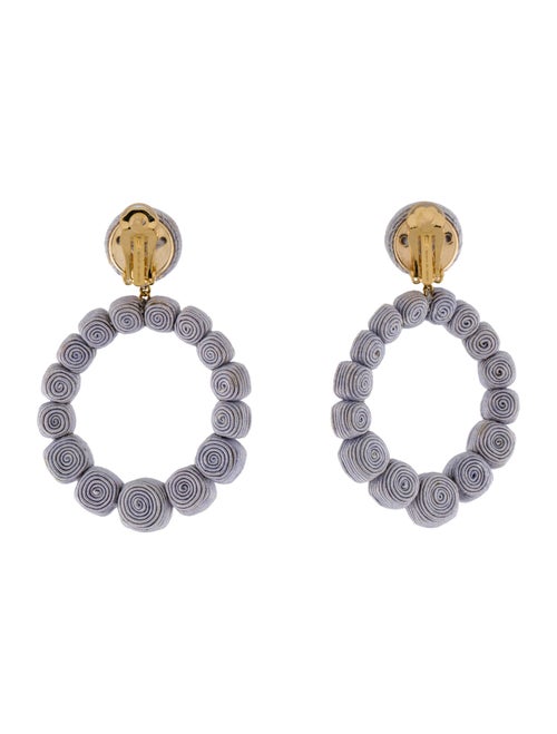 Rebecca de Ravenel Crystal & Cord Hoop Earrings