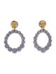 Rebecca de Ravenel Crystal & Cord Hoop Earrings
