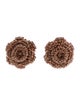 Rebecca de Ravenel Crystal Flower Clip-On Earrings