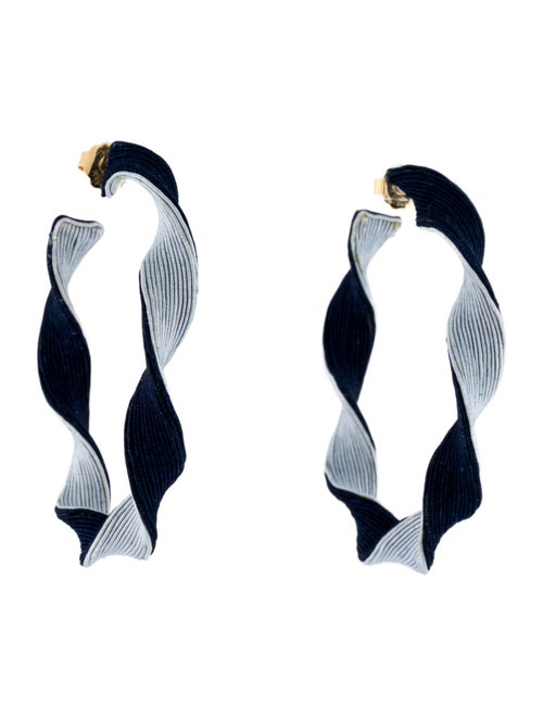 Rebecca de Ravenel Cord Penelope Hoop Earrings