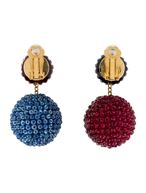 Rebecca de Ravenel Classic 2 Drop Beaded Clip-On Drop Earrings
