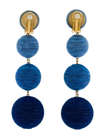 Rebecca de Ravenel Cord Classic 4 Drop Clip-On Earrings
