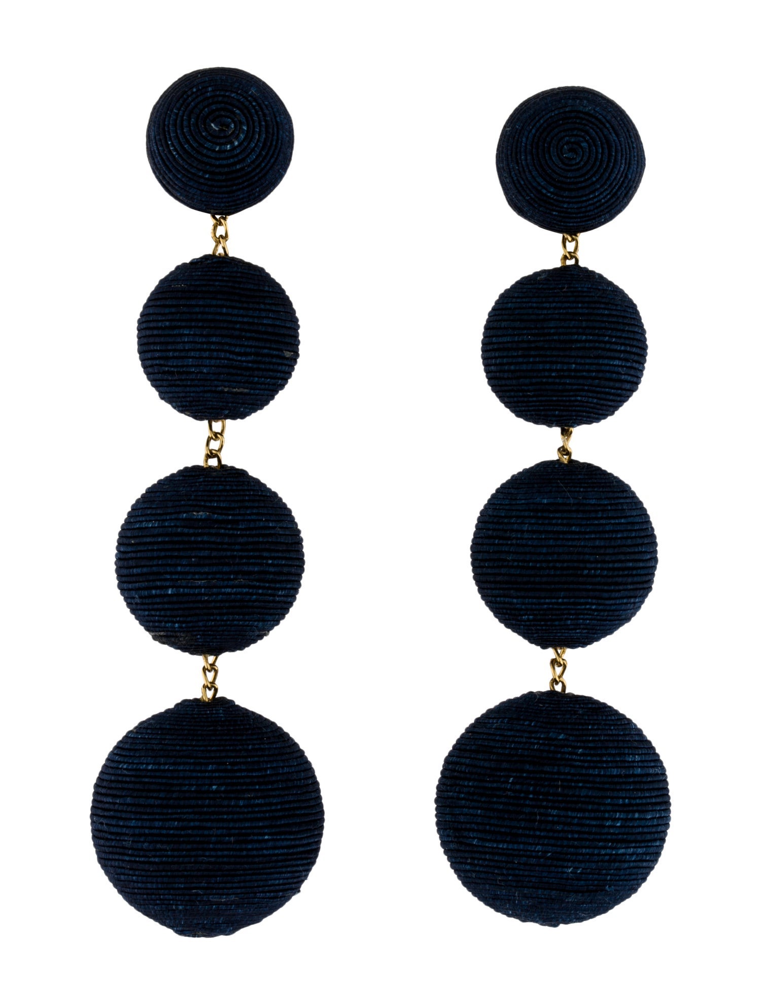 Rebecca de Ravenel Cord Classic 4 Drop Clip-On Earrings