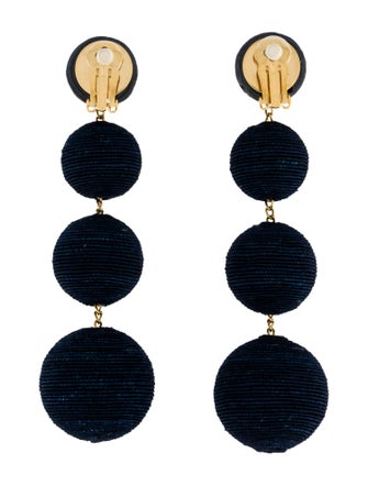 Rebecca de Ravenel Cord Classic 4 Drop Clip-On Earrings