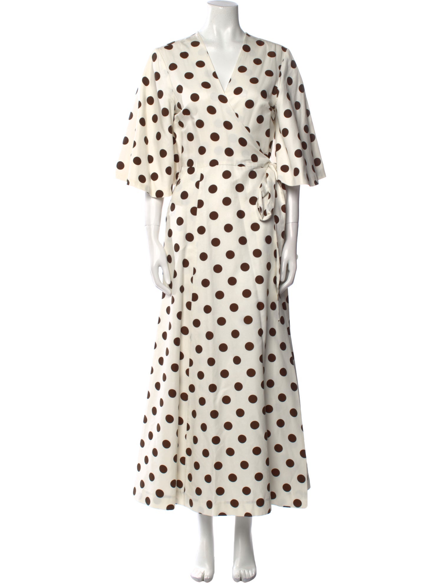 Rebecca de Ravenel Polka Dot Print Long Dress
