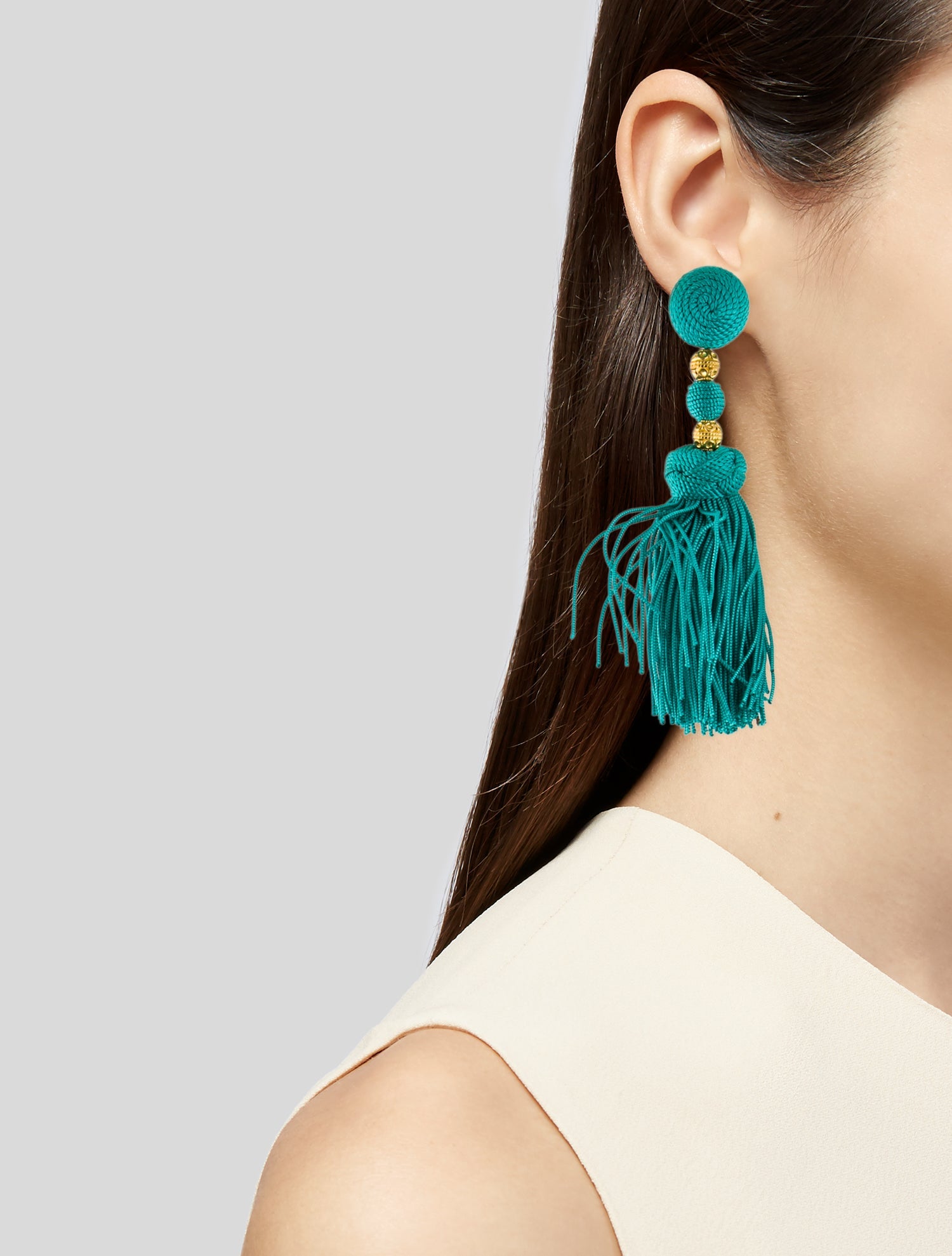 Rebecca de Ravenel Silk Cord Tassel Earrings