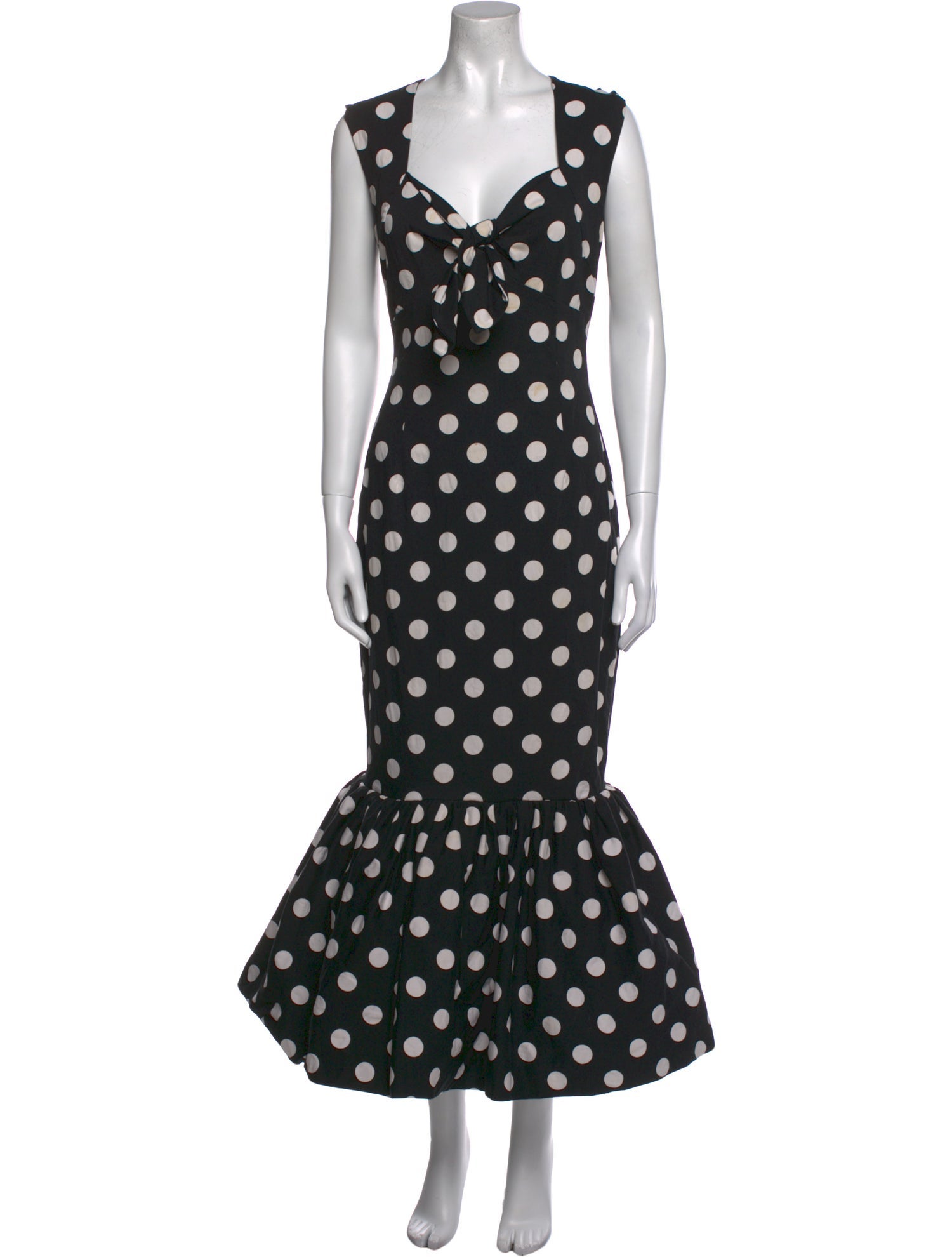 Rebecca de Ravenel Polka Dot Print Long Dress