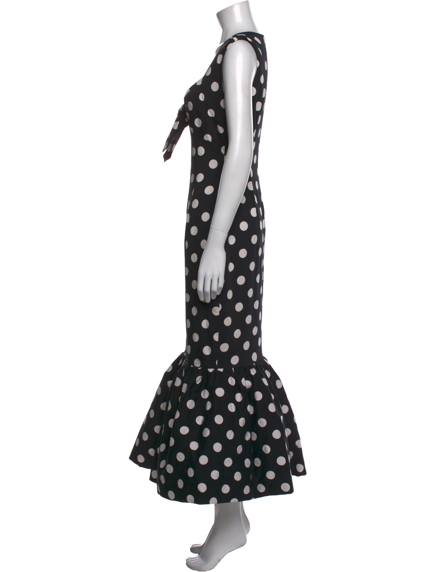 Rebecca de Ravenel Polka Dot Print Long Dress