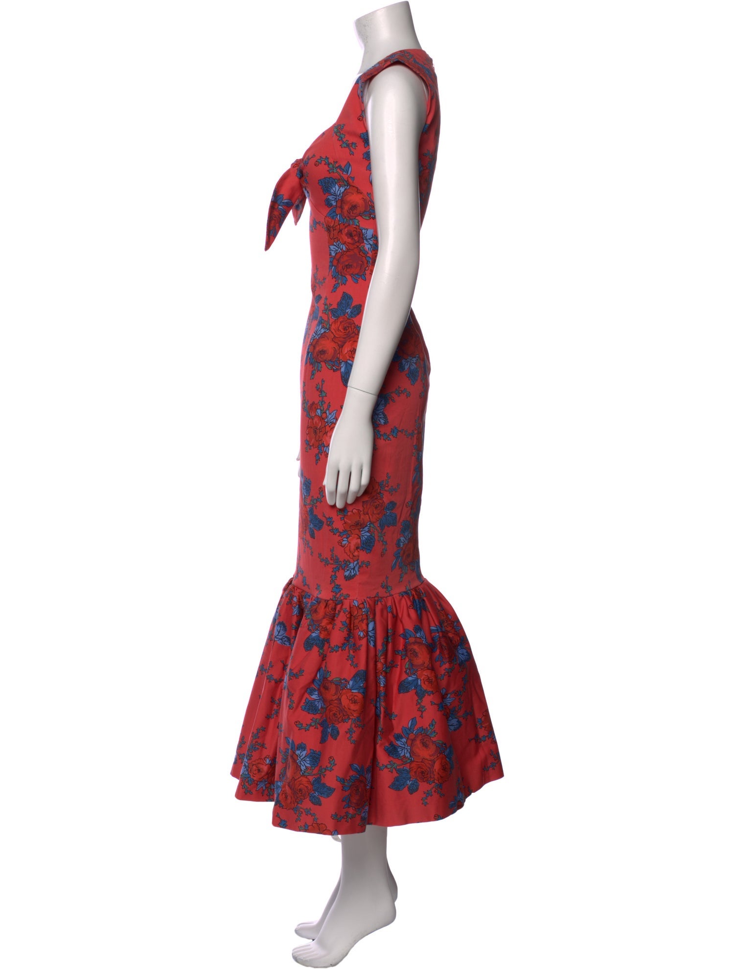 Rebecca de Ravenel Floral Print Long Dress
