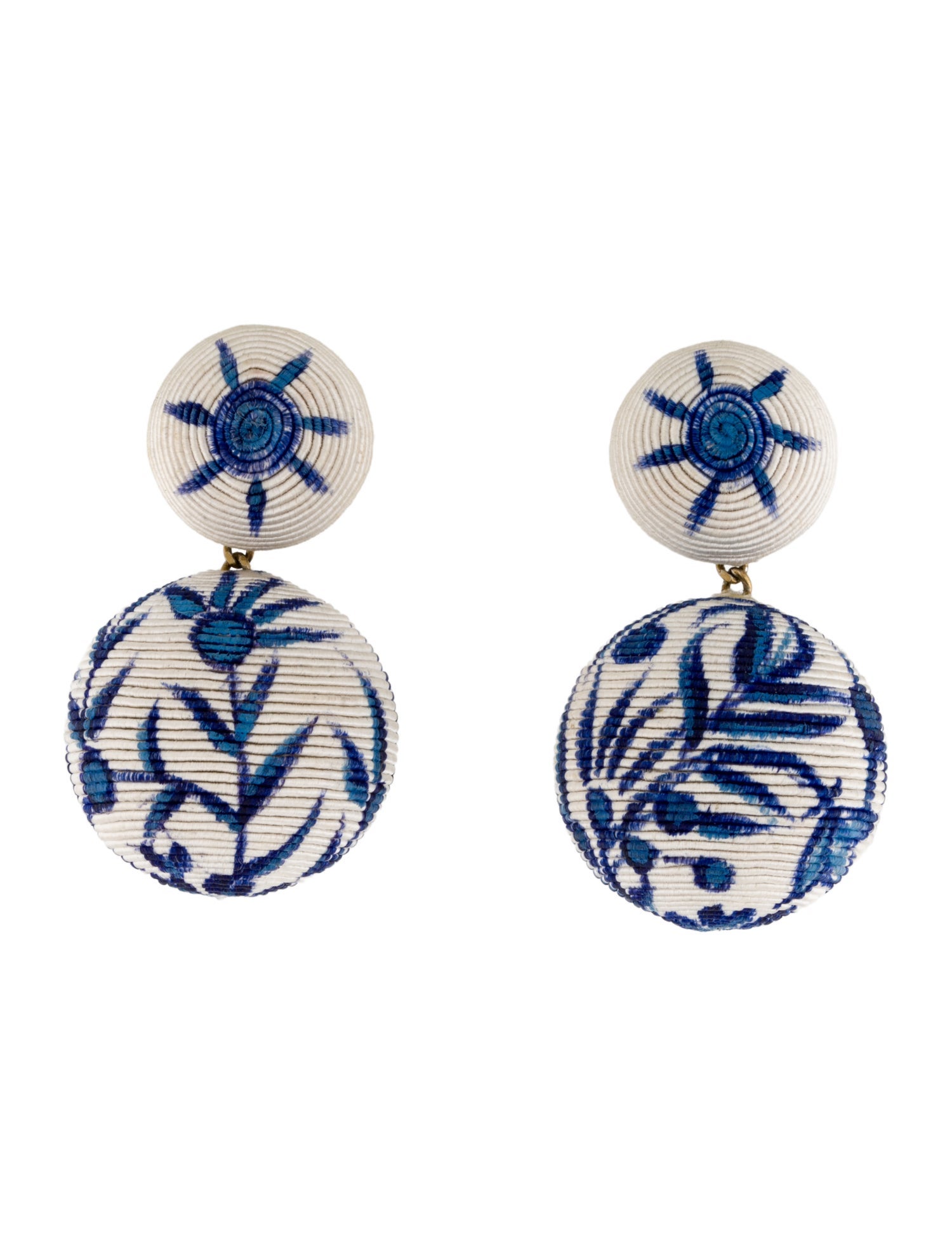 Rebecca de Ravenel Silk Cord Chinoiserie Drop Earrings