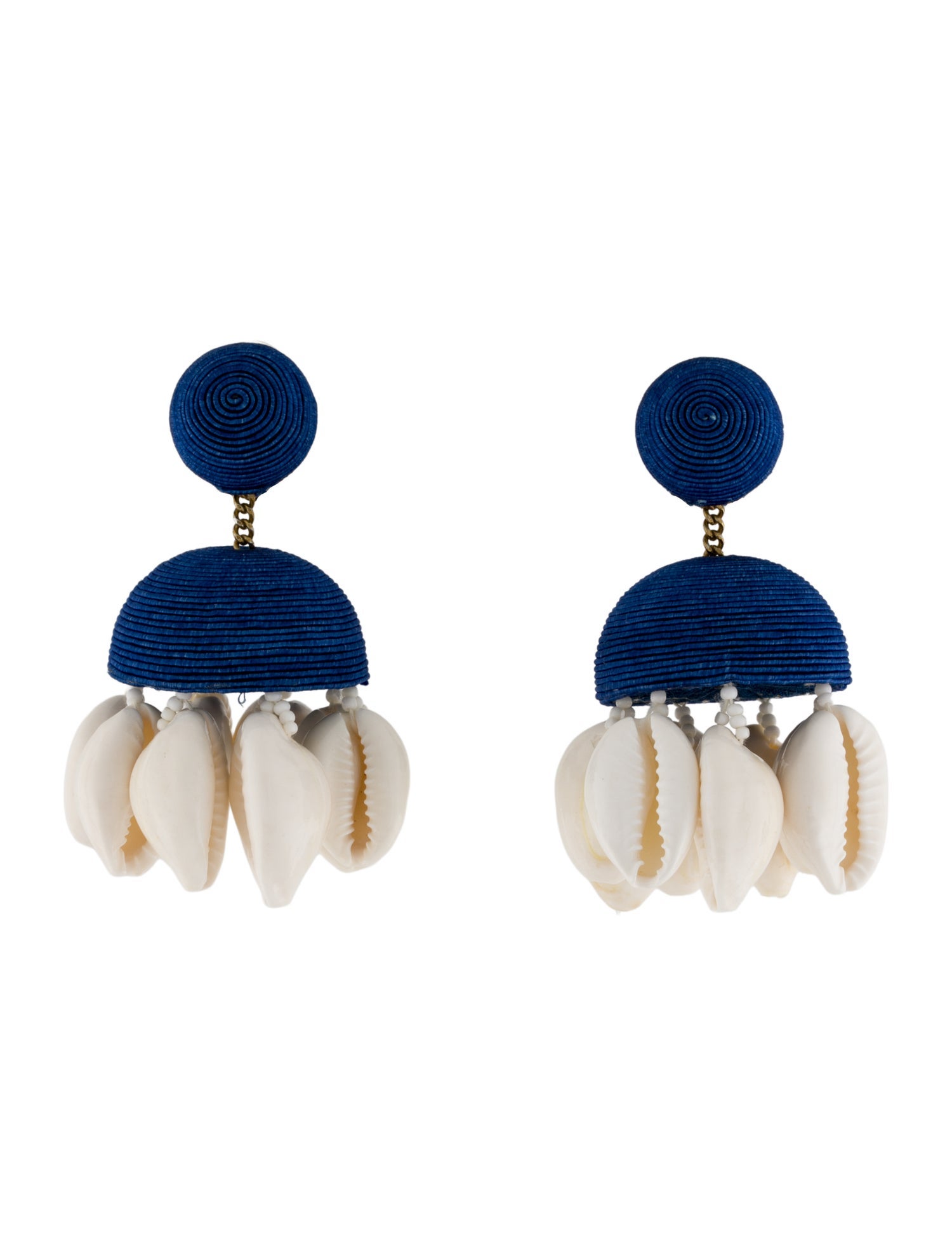Rebecca de Ravenel Shell & Silk Cord Aquazzura Riviera Clip-On Drop Earrings