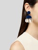 Rebecca de Ravenel Shell & Silk Cord Aquazzura Riviera Clip-On Drop Earrings