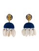 Rebecca de Ravenel Shell & Silk Cord Aquazzura Riviera Clip-On Drop Earrings