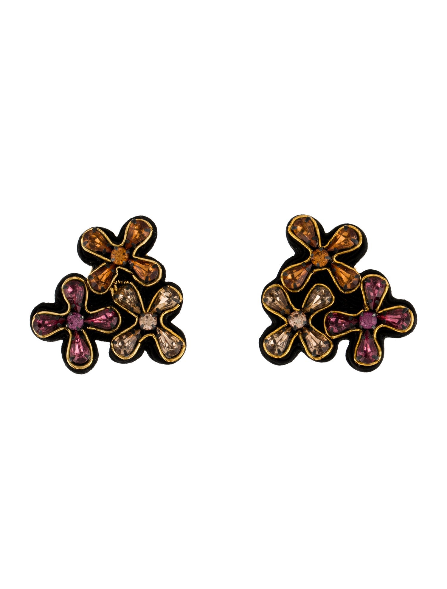 Rebecca de Ravenel Crystal & Silk Cord Clip-On Earrings