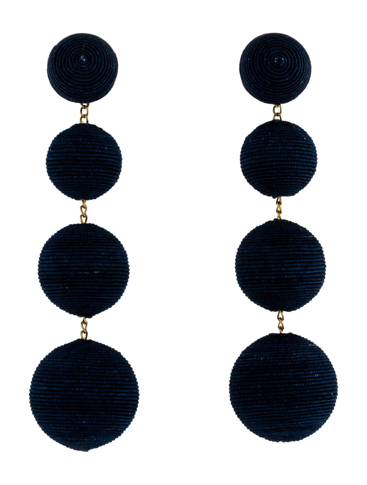 Rebecca de Ravenel Silk-Cord Classic 4 Drop Clip-On Earrings