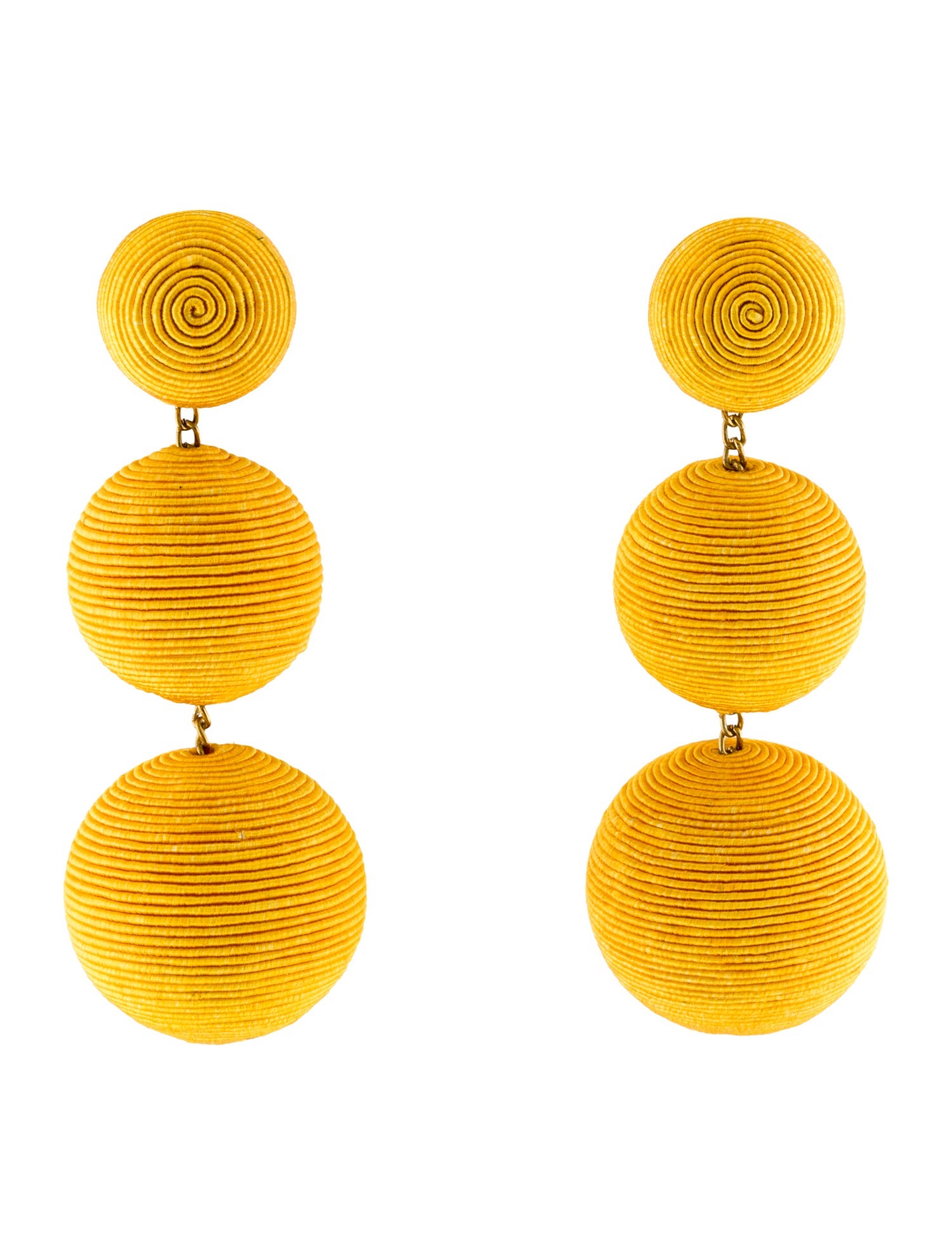 Rebecca de Ravenel Silk-Cord Classic 3 Drop Clip-On Earrings