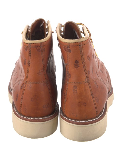 Red Wing Leather Floral Print Lace-Up Boots