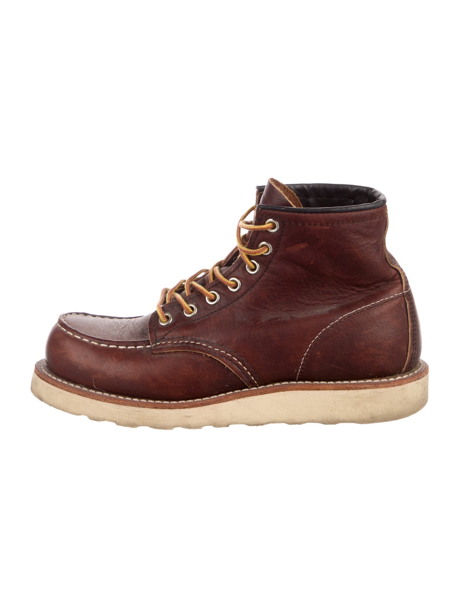 Red Wing Leather Colorblock Pattern Lace-Up Boots