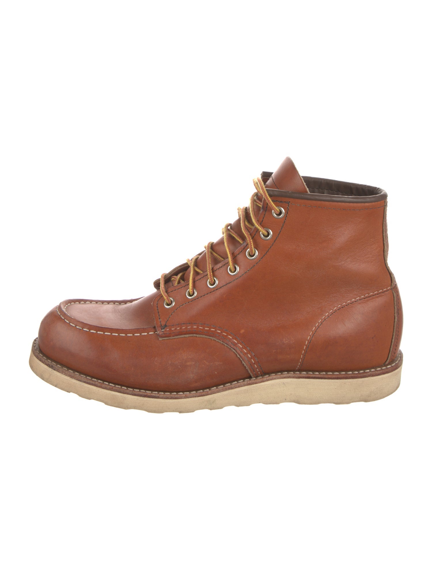 Red Wing Leather Whipstitch Trim Lace-Up Boots