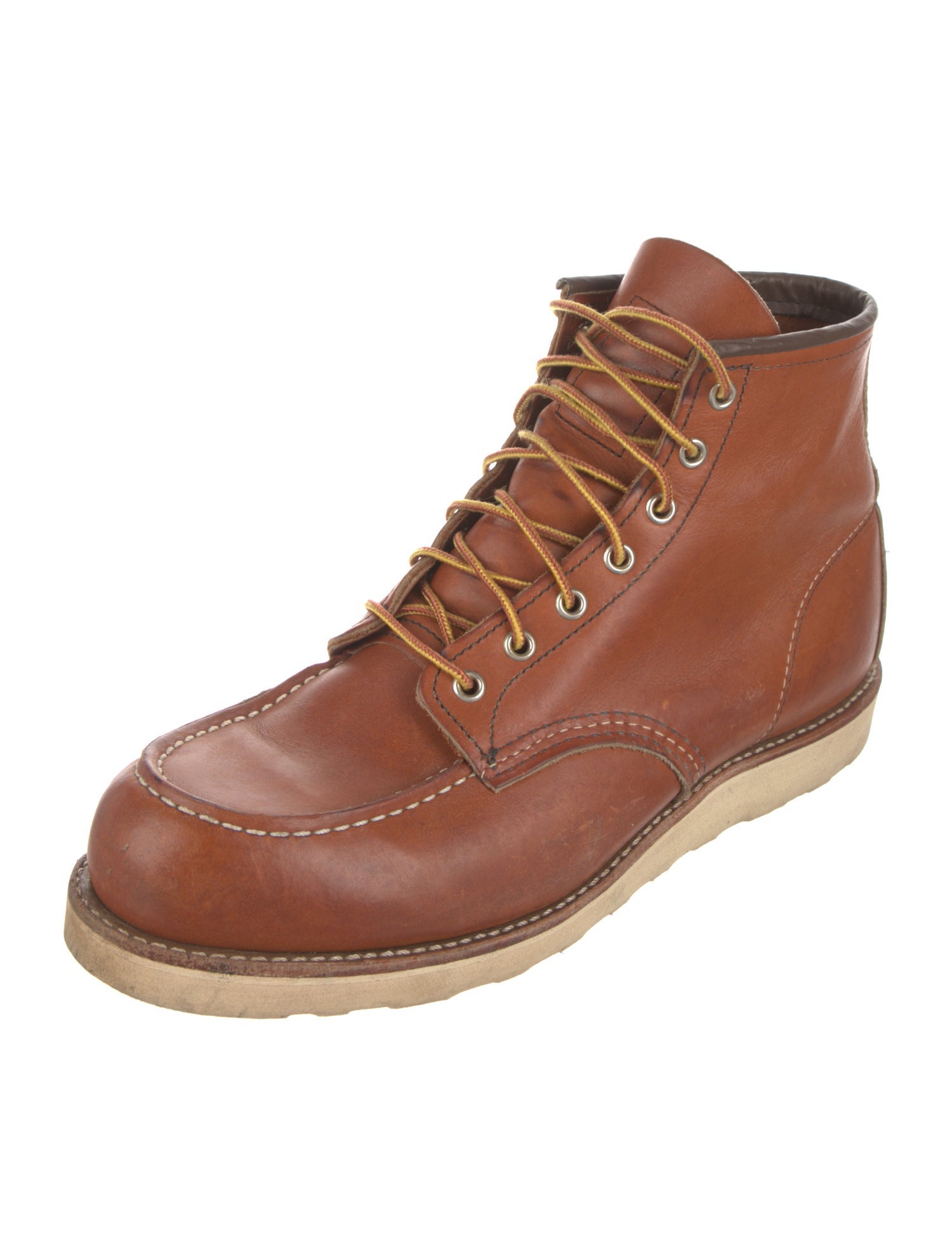 Red Wing Leather Whipstitch Trim Lace-Up Boots