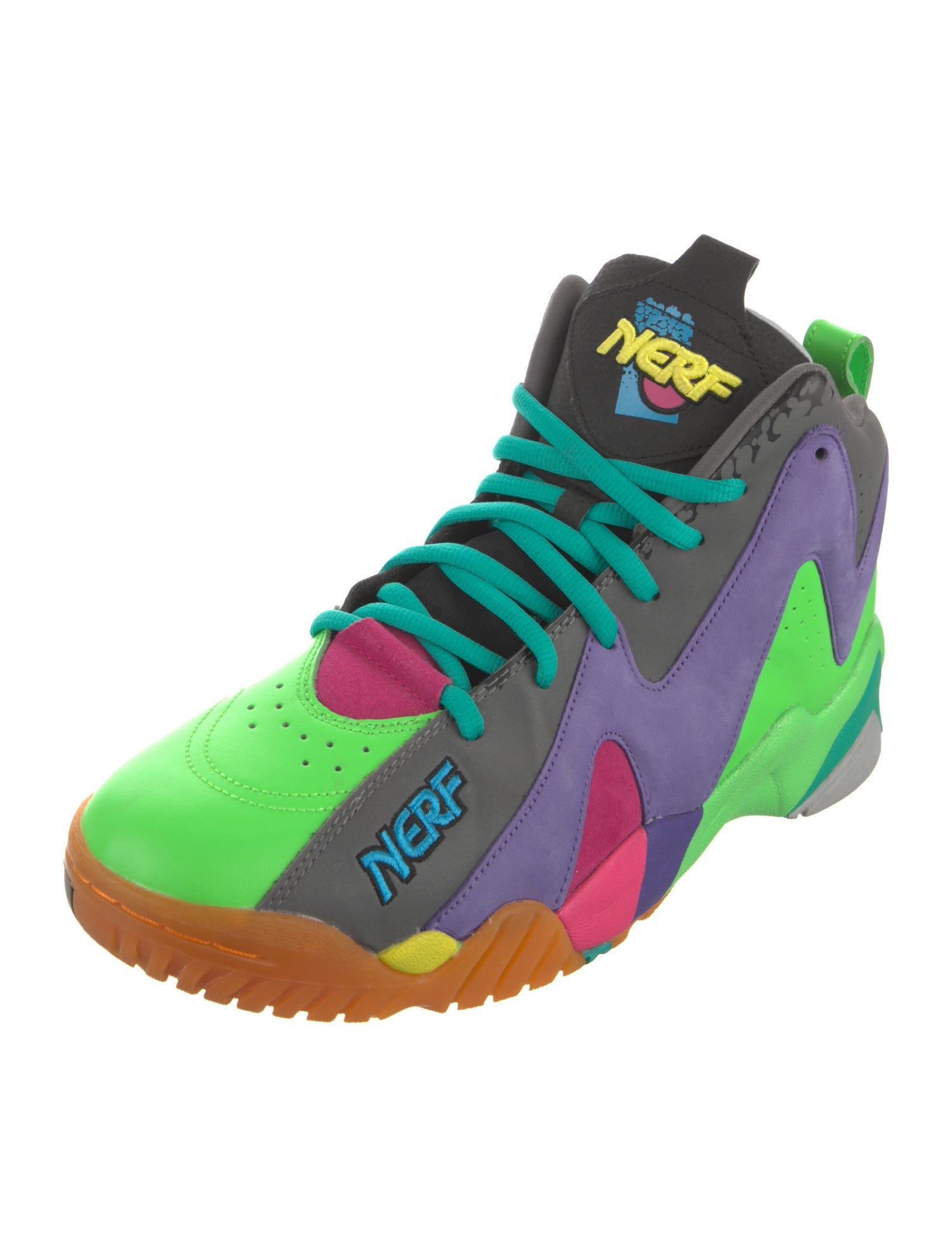 Reebok Suede Colorblock Pattern Sneakers