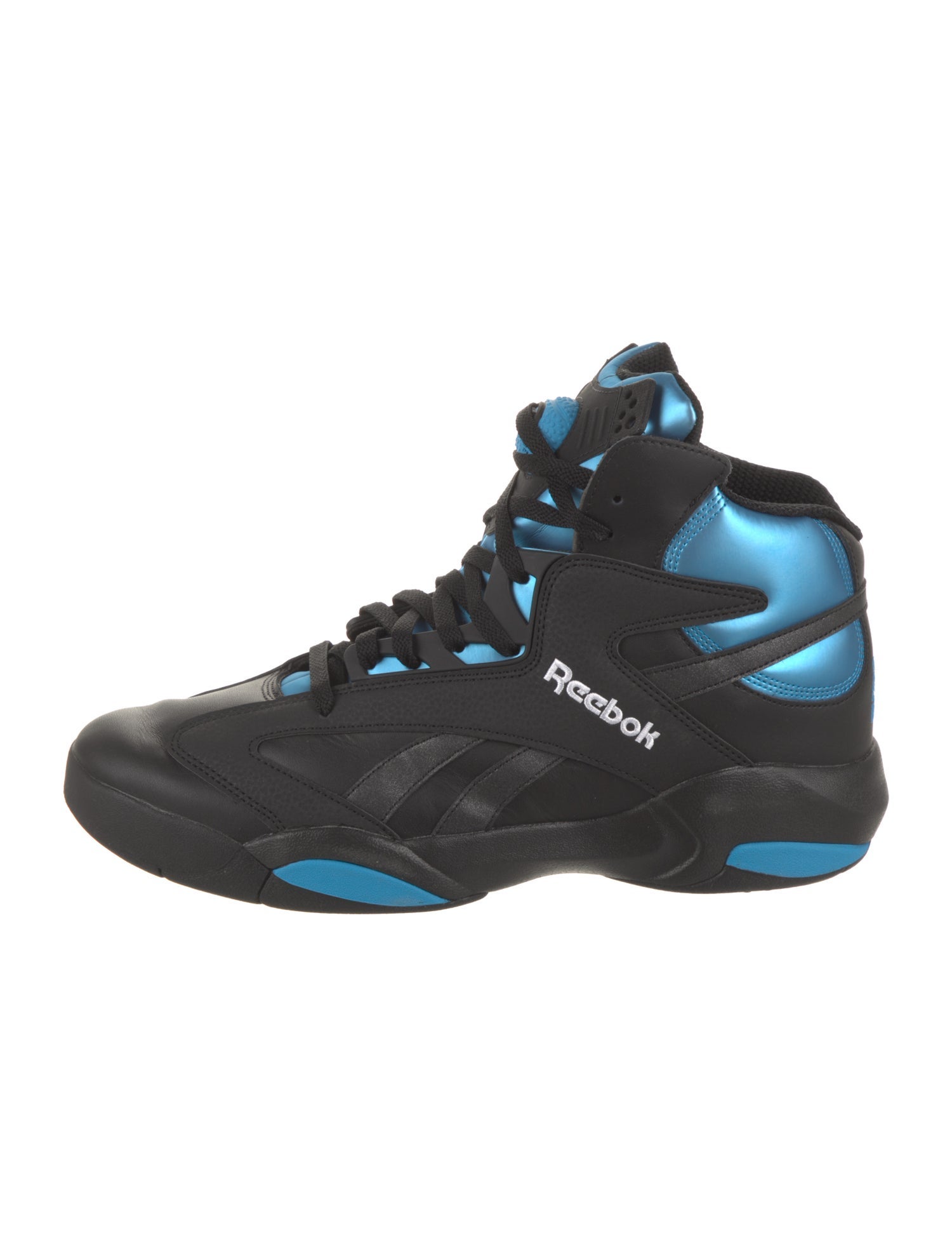 Reebok Leather Colorblock Pattern Sneakers